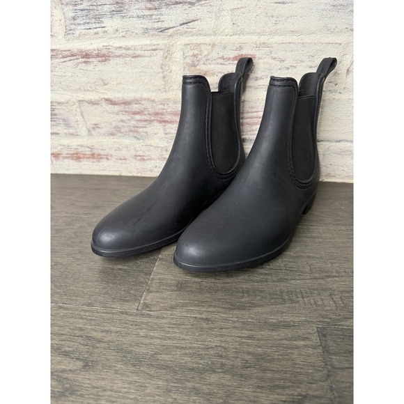 Jeffrey Campbell Shoes - Jeffrey Campbell Black Chelsea Rain Booties Women's Size 10 Havana Last